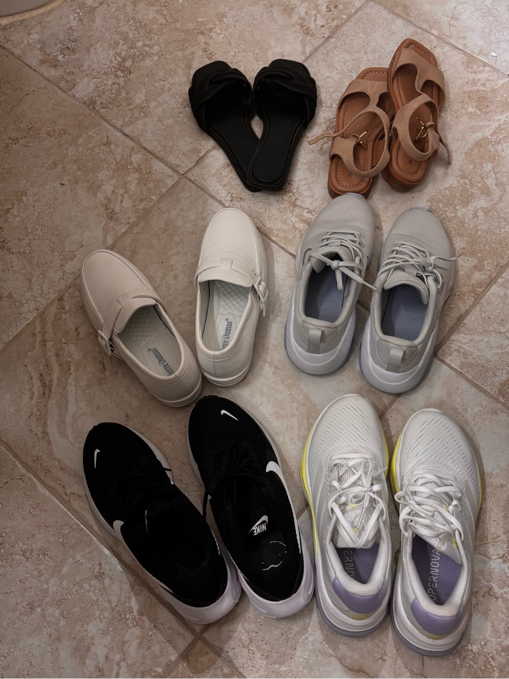 Assorted Women's Shoes Bundle - Neutral Colors (Black, White, Tan, Gray)